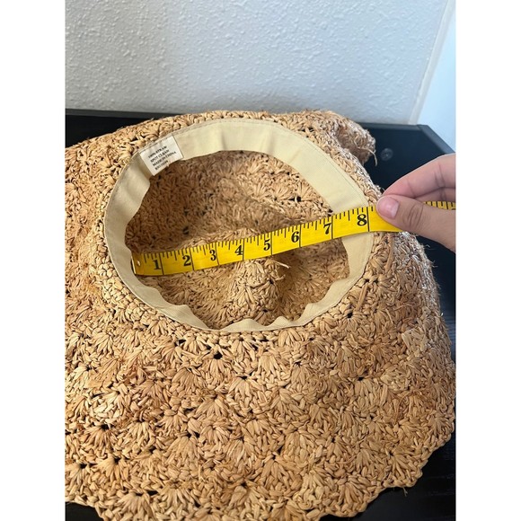 100% Straw Bucket Hat Light Brown - Picture 10 of 10